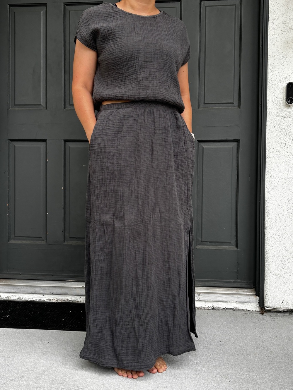 UpWest Grey Midi Two Piece
